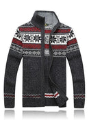 Men Warm Cardigan / Men Winter & Spring Sweater Tops With Stand Collar-grey-XXXL-JadeMoghul Inc.