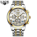 Men Watch - Luxury Automatic Mechanical Watch-Gold White-JadeMoghul Inc.