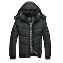 Men Winter Jacket Big / New Arrival Casual Slim Cotton With Hood-Black-M-JadeMoghul Inc.