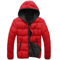 Men Winter Jacket / Warm Coat With Stand Collar-Red-M-JadeMoghul Inc.