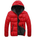 Men Winter Jacket / Warm Coat With Stand Collar-Red-M-JadeMoghul Inc.