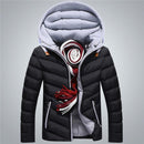 Men Winter Jacket With Detachable Hat / Warm Coat Cotton-Padded Outwear-Black Gray-4XL-JadeMoghul Inc.