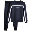 Men Winter Tracksuit Set - Solid Sweat Suit (Top & Pants)-M08 Blue-S-JadeMoghul Inc.