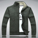 Men Winter Wool Blend Cardigan / Fashionable Sweater For Men-203 Army Green-M-JadeMoghul Inc.