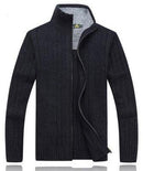 Men Winter Wool Blend Cardigan / Fashionable Sweater For Men-203 Black-S-JadeMoghul Inc.