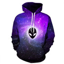 Men Women Unisex 3D Printed  Space Galaxy Pullover Hoodie