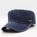 Men / women Unisex Military Style Cotton Hat-navy-JadeMoghul Inc.