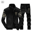 Men's Activewear Tracksuit - 2Pcs Tracksuit Set-D38 black-S-JadeMoghul Inc.