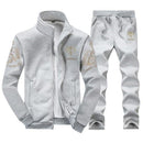 Men's Activewear Tracksuit - 2Pcs Tracksuit Set-D38 grey-S-JadeMoghul Inc.