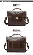 Men's Bag for Documents Leather Briefcase Laptop Handbags Crossbody Messenger Bags-7091coffee-China-JadeMoghul Inc.