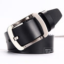 Men's belt leather belt men male genuine leather strap luxury pin buckle casual men's belt Cummerbunds-E BLACK-95cm-JadeMoghul Inc.