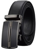 Men's Belts Luxury Automatic Buckle Genuine Leather Strap Black Brown for Men-Black-120cm-JadeMoghul Inc.