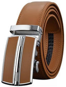 Men's Belts Luxury Automatic Buckle Genuine Leather Strap Black Brown for Men-Light Brown-120cm-JadeMoghul Inc.