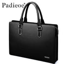 Men's Briefcase Genuine Leather Totes Bag for Documents Leather Men's Shoulder Bag Male Cow Skin Business Messenger Bag-Black-Russian Federation-JadeMoghul Inc.