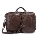 Men's Briefcase messenger bag travel laptop bag for men document business Leather briefcase male Genuine leather-432coffee-China-JadeMoghul Inc.