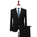 Men's Business Casual Suit - Slim Fit Suits (Jacket+Pant)-black-XXXL-JadeMoghul Inc.