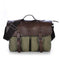 Men's Canvas vintage Casual Briefcase man Business Shoulder Messenger Bag men Laptop Handbag-Army Green-JadeMoghul Inc.