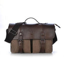 Men's Canvas vintage Casual Briefcase man Business Shoulder Messenger Bag men Laptop Handbag-Brown-JadeMoghul Inc.