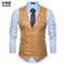 Men's Classic Vest - Formal Business Waistcoat-Khaki-L-JadeMoghul Inc.