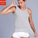 Mens Close-Fitting Vest / Fitness Elastic Casual O-Neck-gray-L-JadeMoghul Inc.