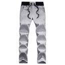 Mens Cotton Tracksuit - 2Pcs Smart Fitness Slim Fit Sweatsuit-K25 gray-S-JadeMoghul Inc.