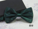 Men's Fashion Silk BowTie-dark green-JadeMoghul Inc.