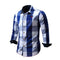 Mens Fashionable Plaid Full Sleeve Casual Shirt For Men-Blue-L-JadeMoghul Inc.