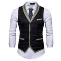 Men's Formal Business Suit Vest - Fashion Slim Fit Single Breasted Men Vest-Black-S-JadeMoghul Inc.