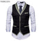 Men's Formal Business Suit Vest - Fashion Slim Fit Single Breasted Men Vest-Black-S-JadeMoghul Inc.