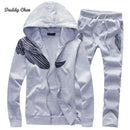 Men's Hooded Jacket & Bottom Suit - Fitness Set-grey-M-JadeMoghul Inc.