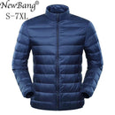 Men's Large Size Ultra Light Down Jacket - Men Duck Down Windbreaker-blue-S-JadeMoghul Inc.