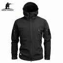 Men's Military Camouflage Fleece Jacket Army Tactical Clothing - Camouflage Windbreakers-BK-XS-JadeMoghul Inc.