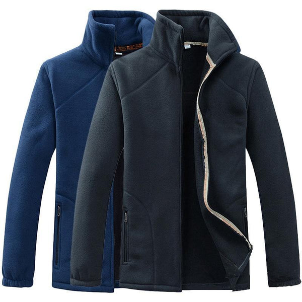 Men's Polar Fleece Jacket-dark gray-Asian Size XL 165-JadeMoghul Inc.