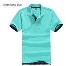 Men's Polo Shirt For Men Desiger Polos Men Cotton Short Sleeve shirt Clothes jerseys golftennis Plus Size XS- XXXL-green Navy blue-L-JadeMoghul Inc.