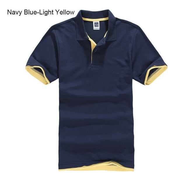 Men's Polo Shirt For Men Desiger Polos Men Cotton Short Sleeve shirt Clothes jerseys golftennis Plus Size XS- XXXL-navy blue Grey-XS-JadeMoghul Inc.