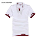Men's Polo Shirt For Men Desiger Polos Men Cotton Short Sleeve shirt Clothes jerseys golftennis Plus Size XS- XXXL-white wine red-L-JadeMoghul Inc.