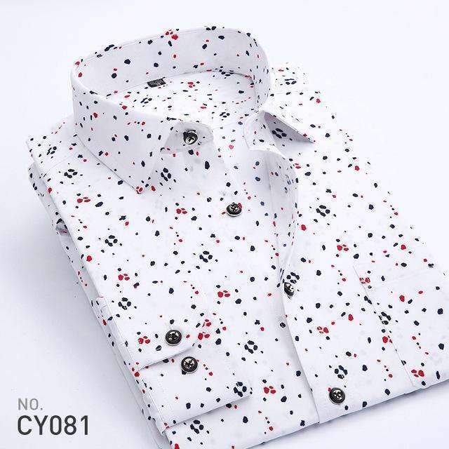 Men's Printed Casual Collar Shirts-CY081-S-JadeMoghul Inc.