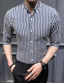 Men's shirt 2018 New summer men casual Short sleeve shirt Korean Slim shirt fashion business brand dress shirt Camisa Masculina-Black 1-M-JadeMoghul Inc.