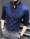 Men's shirt 2018 New summer men casual Short sleeve shirt Korean Slim shirt fashion business brand dress shirt Camisa Masculina-Navy blue 1-M-JadeMoghul Inc.