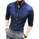 Men's shirt 2018 New summer men casual Short sleeve shirt Korean Slim shirt fashion business brand dress shirt Camisa Masculina-White-5XL-JadeMoghul Inc.