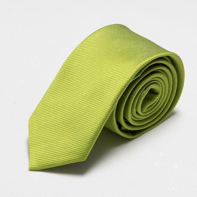 men's slim ties red neck skinny tie solid narrow neckties 6cm width-6cm army green-JadeMoghul Inc.