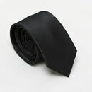 men's slim ties red neck skinny tie solid narrow neckties 6cm width-6cm black-JadeMoghul Inc.