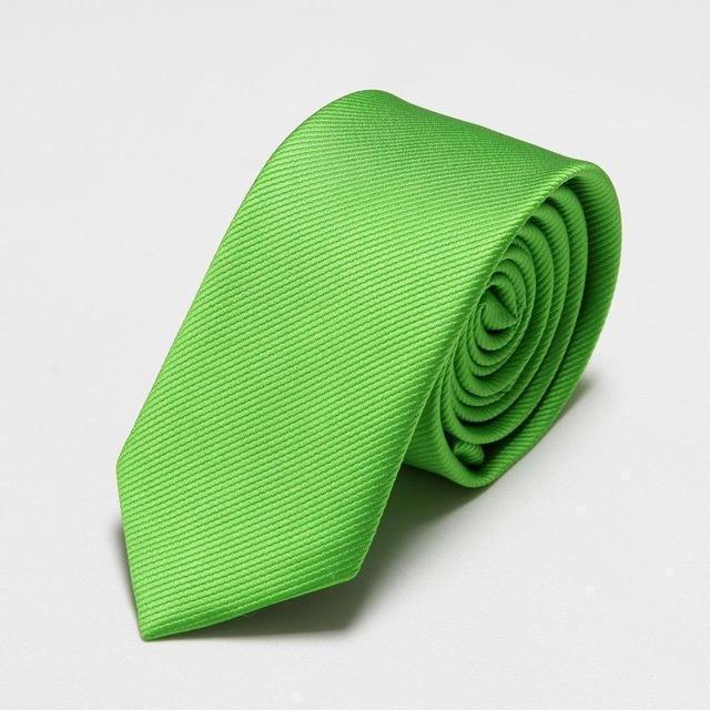 men's slim ties red neck skinny tie solid narrow neckties 6cm width-6cm green-JadeMoghul Inc.