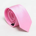men's slim ties red neck skinny tie solid narrow neckties 6cm width-6cm pink-JadeMoghul Inc.