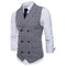 Men's Suit Vest - Sleeveless Waistcoat - Slim Fit Classic Vest-Light Gray-M-JadeMoghul Inc.