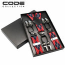 Men's suspenders casual Fashion braces High quality leather suspenders Adjustable 6 clip Belt Strap 11 COLOR Father'day-SP17-JadeMoghul Inc.