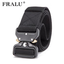 Mens Tactical Belt Military Nylon Belt Outdoor multifunctional Training Belt High Quality Strap-black-125cm-JadeMoghul Inc.