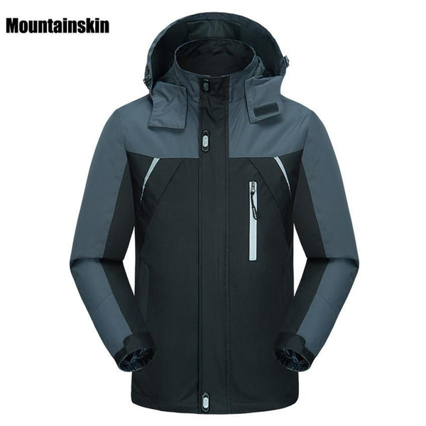 Men's Warm Breathable Waterproof Jacket-Black-Asian Size M-JadeMoghul Inc.