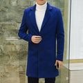 Men's Wool Long Sleeves Coat - Khaki Fashion Men Jacket-bao lan-S-JadeMoghul Inc.