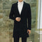 Men's Wool Long Sleeves Coat - Khaki Fashion Men Jacket-Black-S-JadeMoghul Inc.